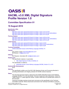 2 XML Digital Signature profile of XACML