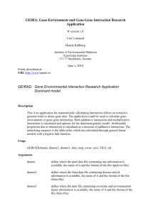 GEIRAD Gene Environmental Interaction Research Application