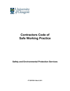 Contractors Code of Safe Working Practice