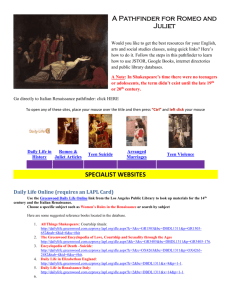 Romeo and Juliet Articles