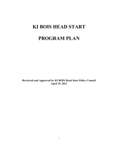 KI BOIS HEAD START - KI BOIS Community Action Foundation Inc.