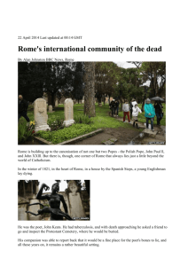 Rome`s international community of the dead