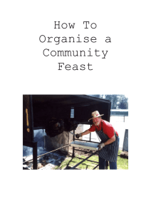 How To Organise a Community Feast