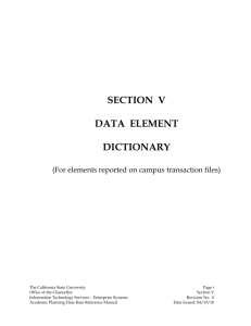APDB Data Element Dictionary - The California State University