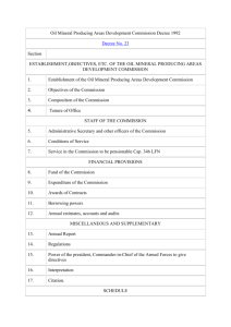 Oil Mineral Producing Areas Development Commission