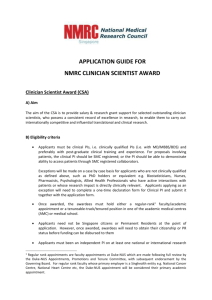 application guide for - National Medical Research Council