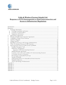 Responses by Cable & Wireless (Abridged)