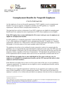 Legal Alert - Unemployment Benefits