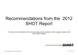 SHOT Recommendations 2012 – Editable version