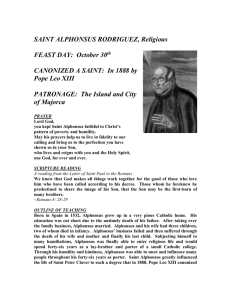 Saint Alphonsus Rodriguez, Religious