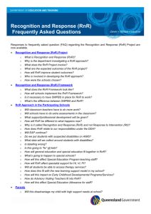 RnR Frequently Asked Questions