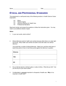 Ethical and Professional Standards WS