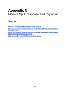 Appendix N Manure Spill Response and Reporting (Step 14)