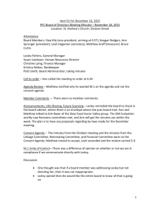 PFC Board of Directors Meeting Minutes – June 21, 2011