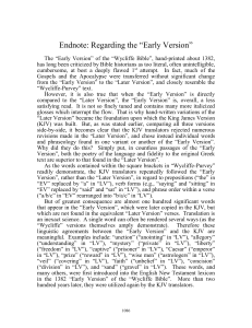 Endnote: Regarding the “Early Version”
