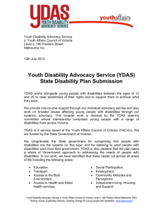 State Disability Plan 2012 YDAS Submission