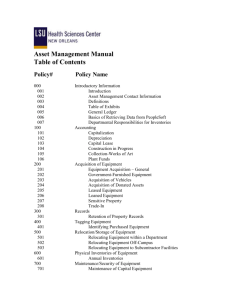 Asset Management Manual - LSU Health Sciences Center New