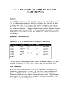 Talbor Applications in Electronics