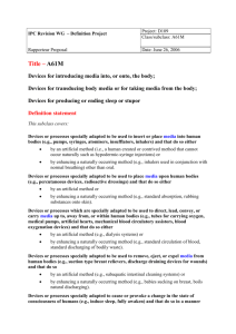 IPC Revision WG – Definition Project