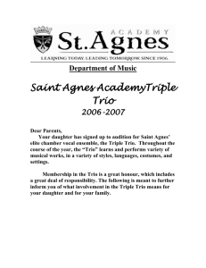 St. Agnes Academy Triple Trio Contract