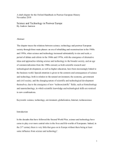 Science and Technology in Postwar Europe