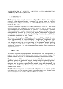 Regulatory Impact Analysis - Department of Agriculture