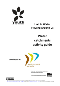 Water catchments activity guide