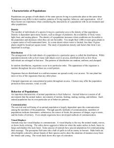 Characteristics of Populations page 4