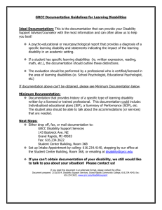 Documentation Guidelines - Grand Rapids Community College