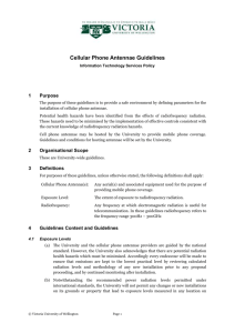 Cellular Phone Antennae Guidelines - Victoria University of Wellington