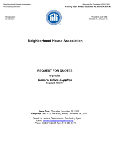 instructions to bidders - Neighborhood House Association