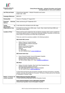 NRS1274 Job Specification - CNS Infection Prevention and Control