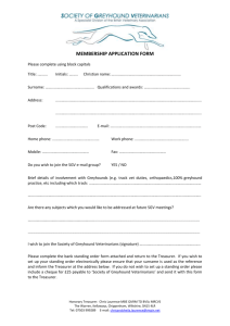 membership application form - Society of Greyhound Veterinarians