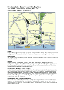 Directions to the Dome Concert Hall, Brighton: