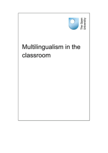 Multilingualism in the classroom
