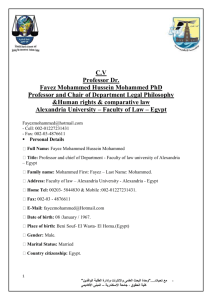C.V Professor Dr. Fayez Mohammed Hussein Mohammed PhD
