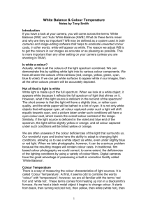 White Balance & Colour Temperature