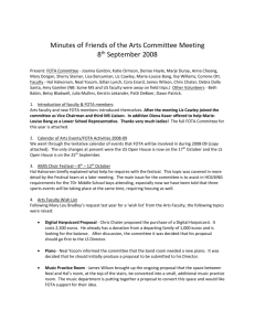 Minutes of Friends of the Arts Committee Meeting