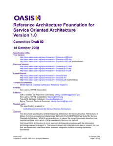 Service Oriented Architecture Reference Architecture