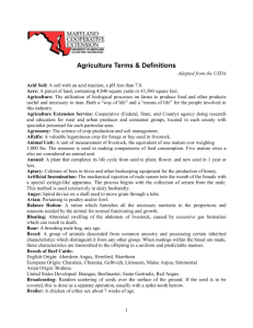 Agriculture Terms & Definitions