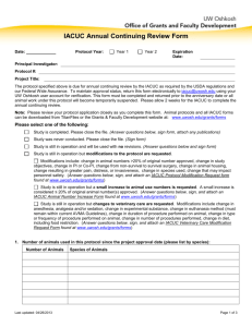 IACUC Annual Continuing Review Form