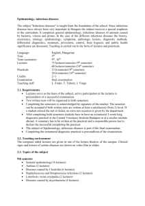 Epidemiology, infectious diseases