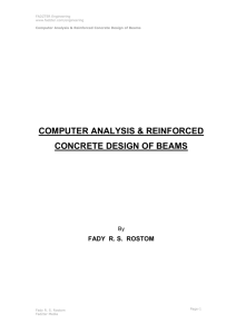 Computer Analysis & Reinforced Concrete Design of Beams