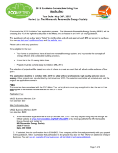 tour form for data - Minnesota Renewable Energy Society