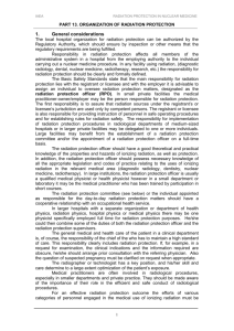 13. Organization of radiation protection in nuclear medicine