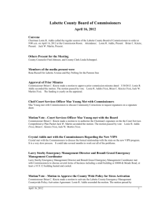 April 16, 2012 Labette County Board of Commissioners Convene