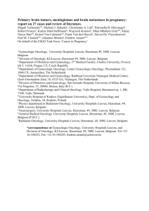 verheecke et al brain tumors in pregnancy european journal of