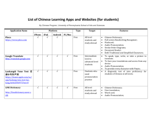 List of Useful Apps for Learning Chinese