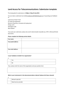 Submission Template - Land Access for Telecommunications 2015