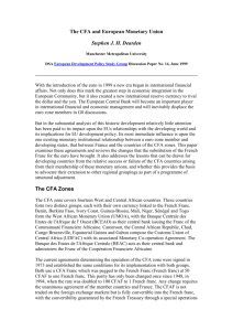 The CFA and European Monetary Union